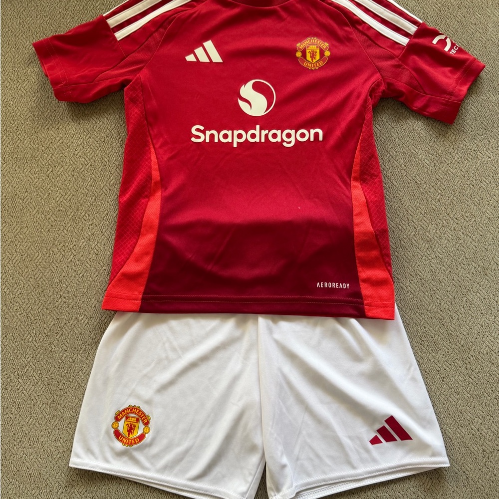 adidas Red and White Kids Matching Set
